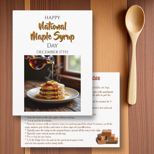 National Maple Syrup Day - December 17th Postkarte