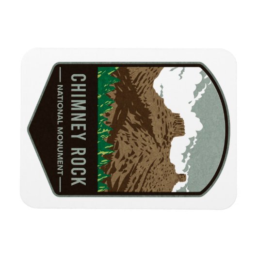 National Monument Chimney Rock Magnet (Horizontal)