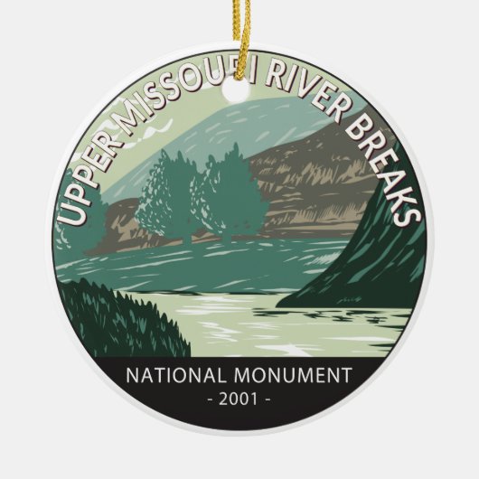 National Monument of Upper Missouri River Keramik Ornament (Vorne)