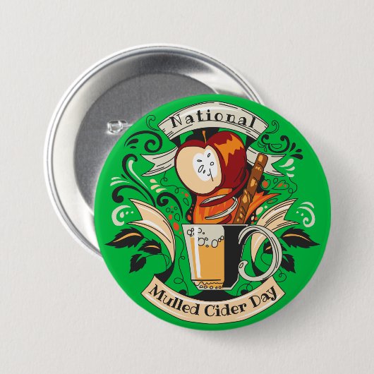 National Mulled Cider Day Button (Vorne & Hinten)