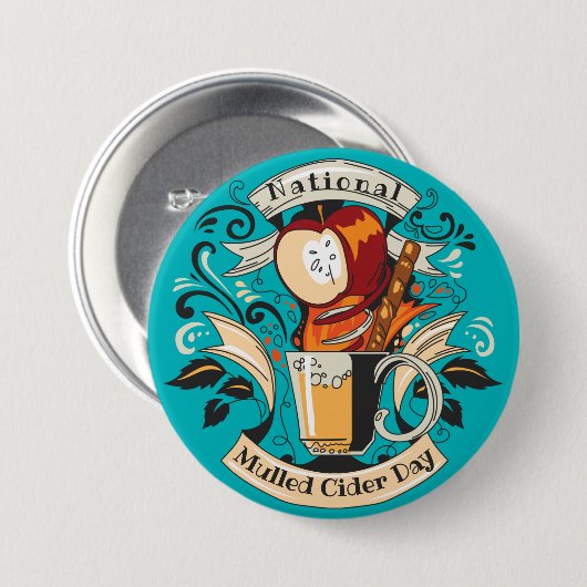 National Mulled Cider Day Button (Vorne & Hinten)