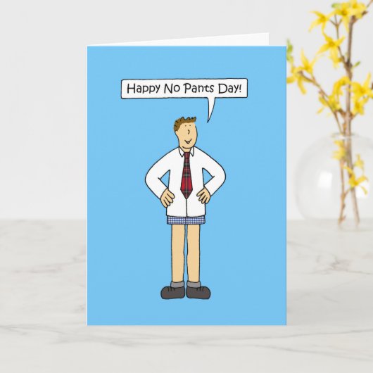 National No Pants Day May Karte (Gelbe Blume)