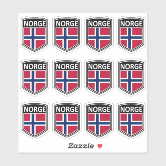 National - Norge Aufkleber (Blatt)