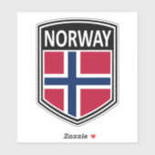 National - Norwegen Aufkleber (Blatt)