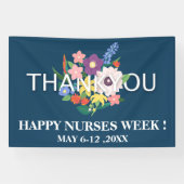 National Nurses Week Floral Danke Banner (Horizontal)