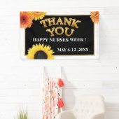 National Nurses Week Floral Vielen Dank Banner (Insitu)
