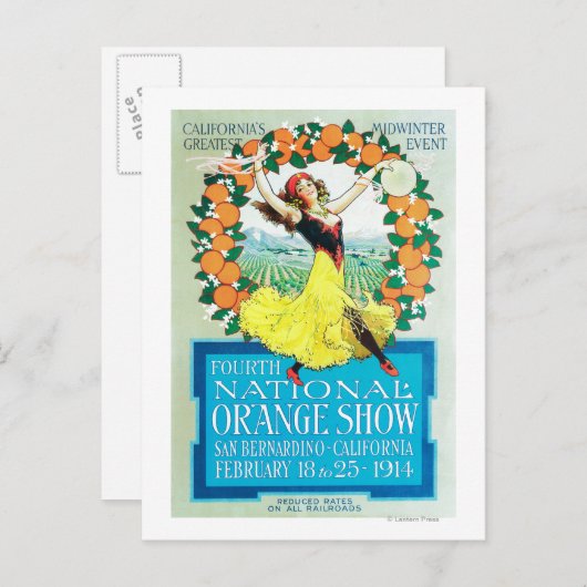 National Orange ShowPoster #2 Postkarte (Vorne/Hinten)