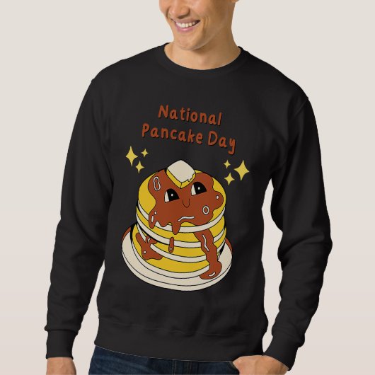 National Pancake Day Pancake  Cute Pancake Kawai Sweatshirt (Vorderseite)