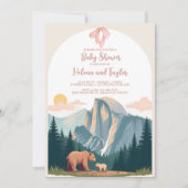 National Park Baby Dusche Einladung | Baby Pink (Vorderseite)