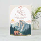 National Park Baby Dusche Einladung | Baby Pink (Stehend Vorderseite)