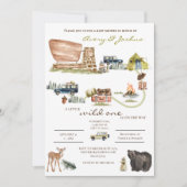 National Park Baby Dusche Einladung Dainty (Vorderseite)