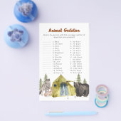 National Park Baby Shower Game - Tiergestation Flyer (Einzeln)
