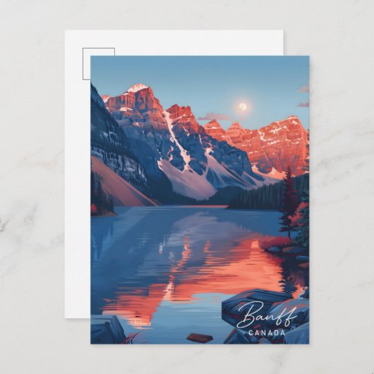 National Park Banff Canada Travel Postkarte (Vorne/Hinten)