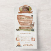 National Park Camping Outdoor Adventure Wedding All In One Einladung (Innen Boden)