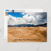 National Park der Great Sand Dunes, CO Postkarte (Vorne/Hinten)