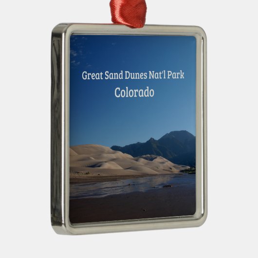 National Park der Great Sand Dunes, CO Silbernes Ornament (Rechts)