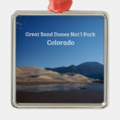 National Park der Great Sand Dunes, CO Silbernes Ornament (Vorne)
