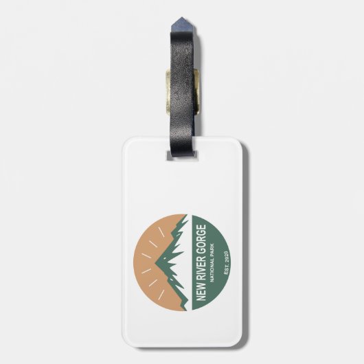 National Park der New River Gorge Gepäckanhänger (Rückseite vertikal)