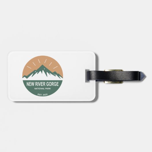 National Park der New River Gorge Gepäckanhänger (Rückseite horizontal)
