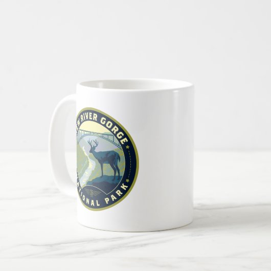 National Park der New River Gorge Kaffeetasse (Vorderseite Links)