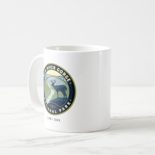 National Park der New River Gorge Kaffeetasse (Vorderseite Links)