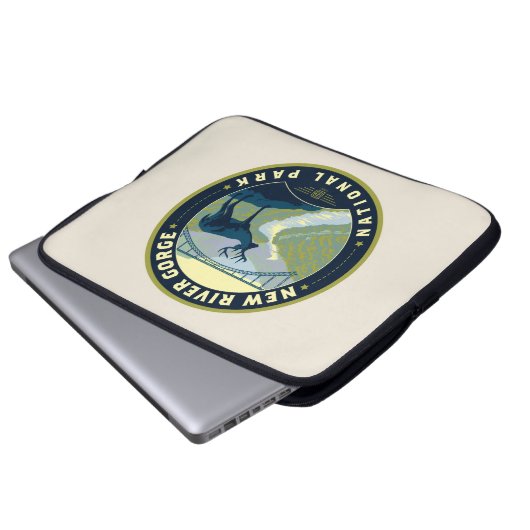 National Park der New River Gorge Laptopschutzhülle (Vorne Knopf)