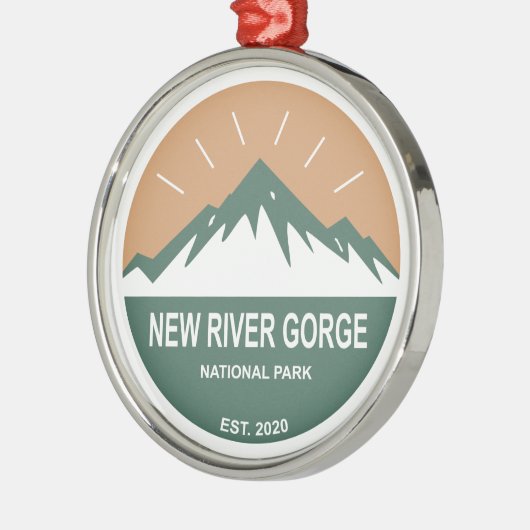 National Park der New River Gorge Ornament Aus Metall (Links)