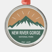 National Park der New River Gorge Ornament Aus Metall (Vorne)