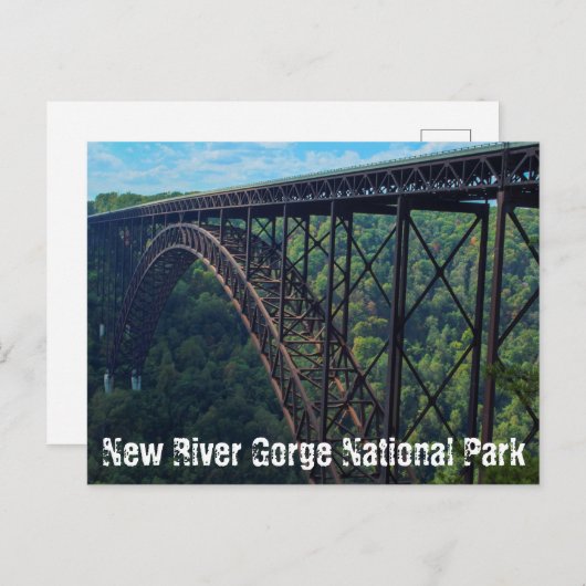 National Park der New River Gorge Postkarte (Vorne/Hinten)
