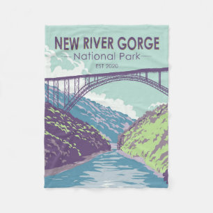 National Park der New River Gorge West Virginia Br Fleecedecke