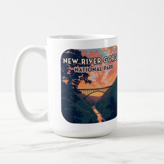 National Park der New River Gorge West Virginia Br Kaffeetasse (Links)