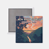 National Park der New River Gorge West Virginia Br Magnet (Vorderseite/Rückseite)