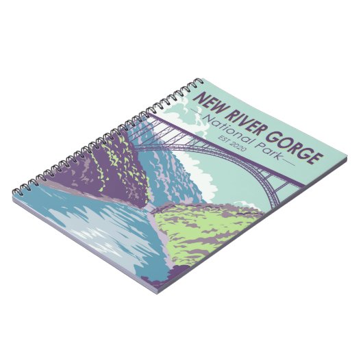 National Park der New River Gorge West Virginia Br Notizblock (Linke Seite)