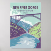 National Park der New River Gorge West Virginia Br Poster (Vorne)