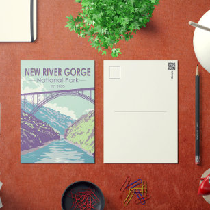 National Park der New River Gorge West Virginia Br Postkarte