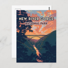 National Park der New River Gorge West Virginia Br Postkarte