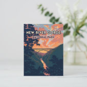 National Park der New River Gorge West Virginia Br Postkarte (Stehend Vorderseite)