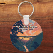 National Park der New River Gorge West Virginia Br Schlüsselanhänger (Rückseite)