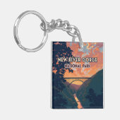 National Park der New River Gorge West Virginia Br Schlüsselanhänger (Vorderseite links)