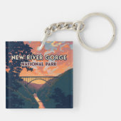 National Park der New River Gorge West Virginia Br Schlüsselanhänger (Rückseite)