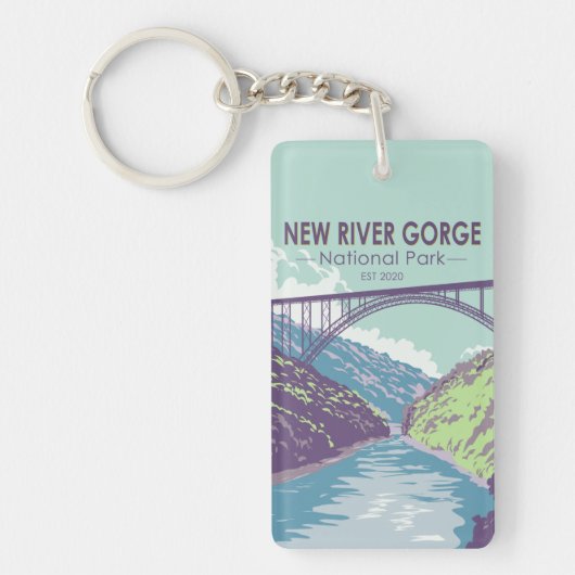 National Park der New River Gorge West Virginia Br Schlüsselanhänger (Vorderseite)