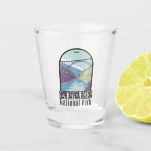 National Park der New River Gorge West Virginia Br Schnapsglas