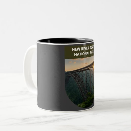 National Park der New River Gorge Zweifarbige Tasse (Vorderseite Links)