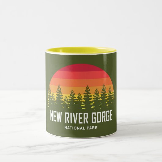 National Park der New River Gorge Zweifarbige Tasse (Mittel)