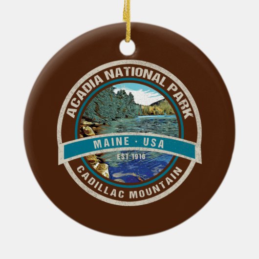 NATIONAL PARK HOLIDAY CHRISTMAS ORNATION KERAMIK ORNAMENT (Hinten)