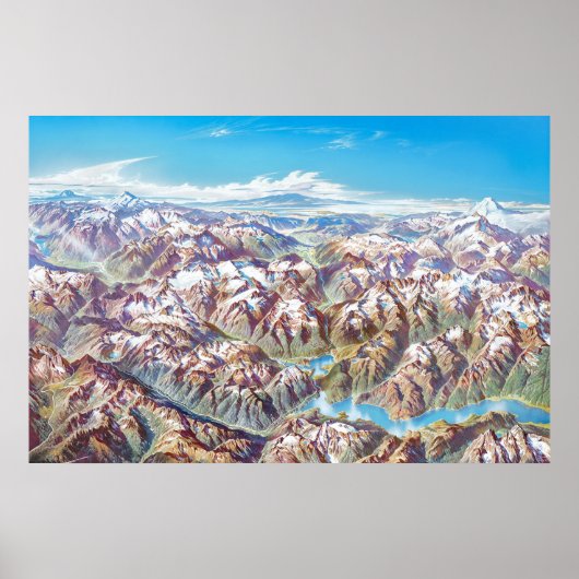 National Park Landscape North Cascades (keine Etik Poster (Vorne)