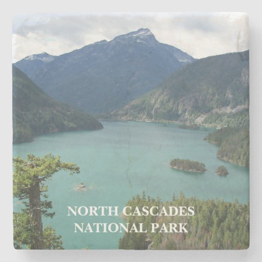 National Park Landschaft von North Cascades Steinuntersetzer (Vorderseite)