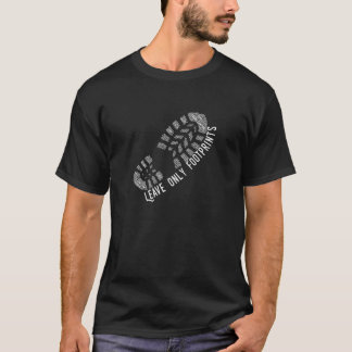 National Park Lover Verließ nur Footprints T Shirt