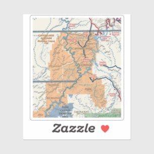 National Park Map Canyonlands Aufkleber