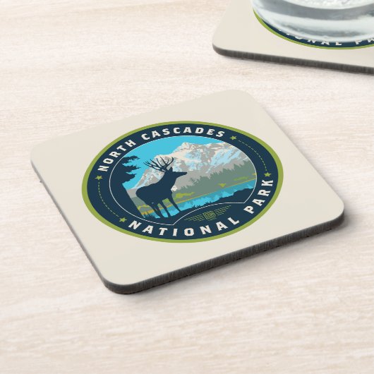 National Park North Cascades Getränkeuntersetzer (Linke Seite)